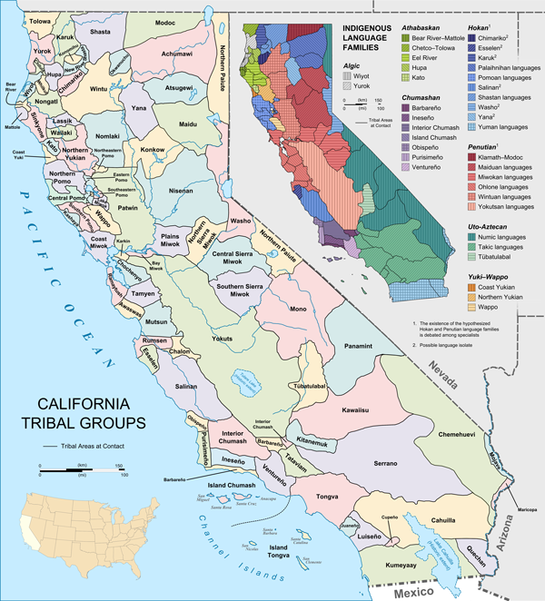 Map of California Native Tribes